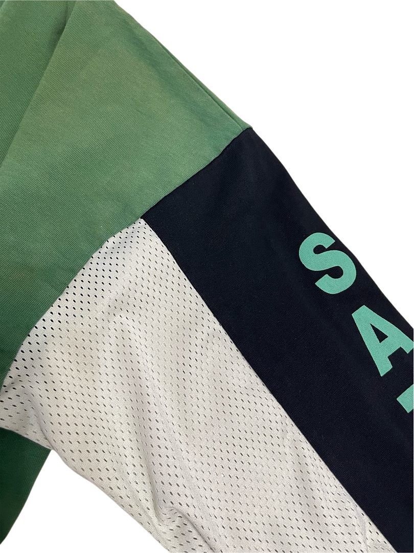Unbranded 148 Satoshi Nakamoto Blue Patchwork Collar Long Sleeve : Green S M L - Image 10