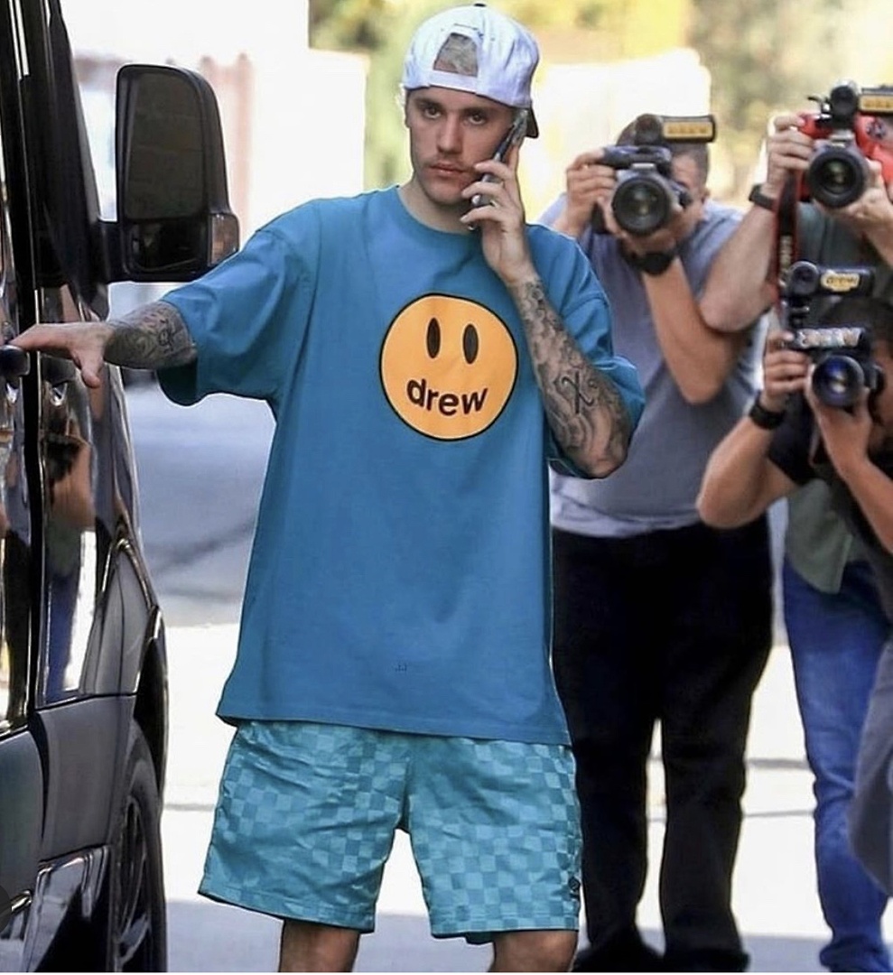 Drew House 88 DrewHouse JustinBieber Short Sleeve T Green Black White Yellow SMLXL D022# - Image 29