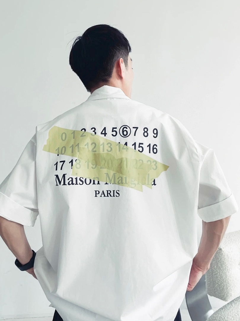 On Running 188 MM6 Maison Margiela LOGO Gum Strap Print Short Sleeve Black White 46 48 50 52 3261# - Image 33