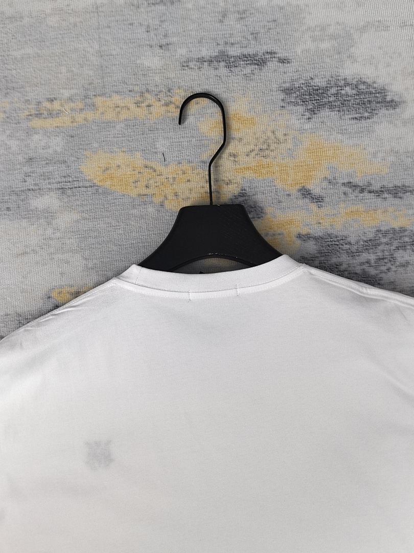 AMIRI 118 Wide Version Model Short Sleeve T Logo Embroidered High Wind Black White S M L XL 9906# - Image 32