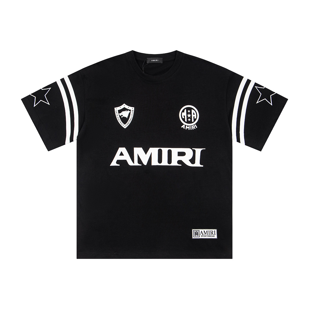 AMIRI 118 26Ss New Logo Print Short Sleeve T Black White S M L XL 9926# - Image 3