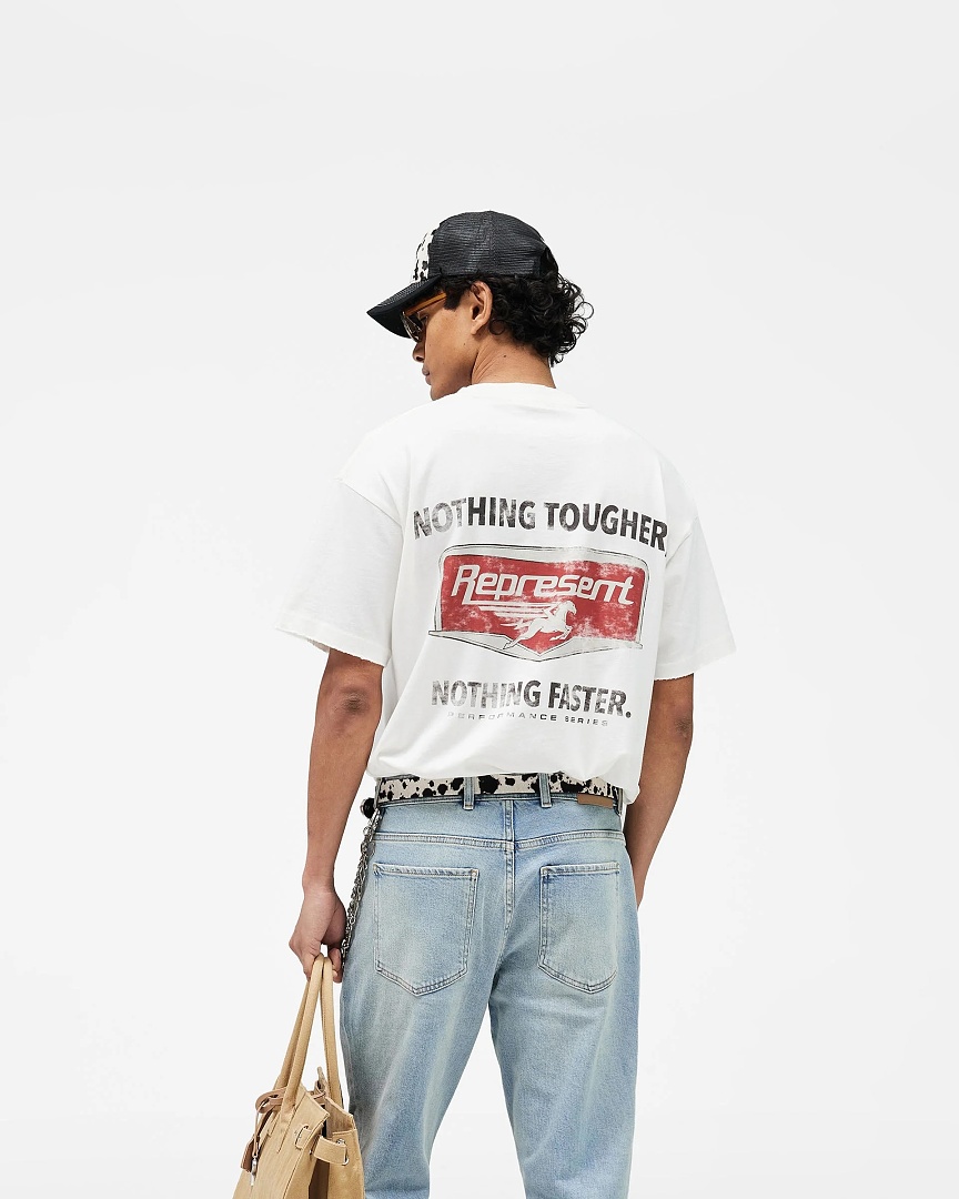 Off-White 148 REPRESENT High Mens Womens Wide Washed Short Sleeve : S M L XL Off (White) - Image 22