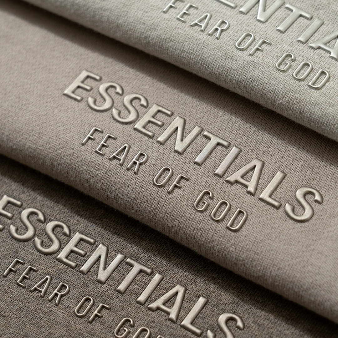 Essentials 148 Ess SS25 Classic Hoodie Label Print Short Silk Silver Gum Black Grey Brown Oatmeal XS-XL - Image 95