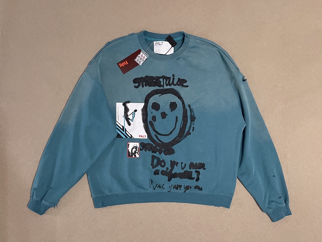 Unbranded 198 Paly Hollywood StreetwiseAirbrush Crewneck : Blue Green S M L - Image 7