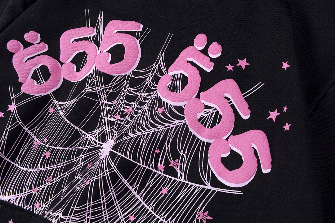 Sp5der 268 Sp5Der 555555 Hoodie Print Mens Womens Black S-XL - Image 7
