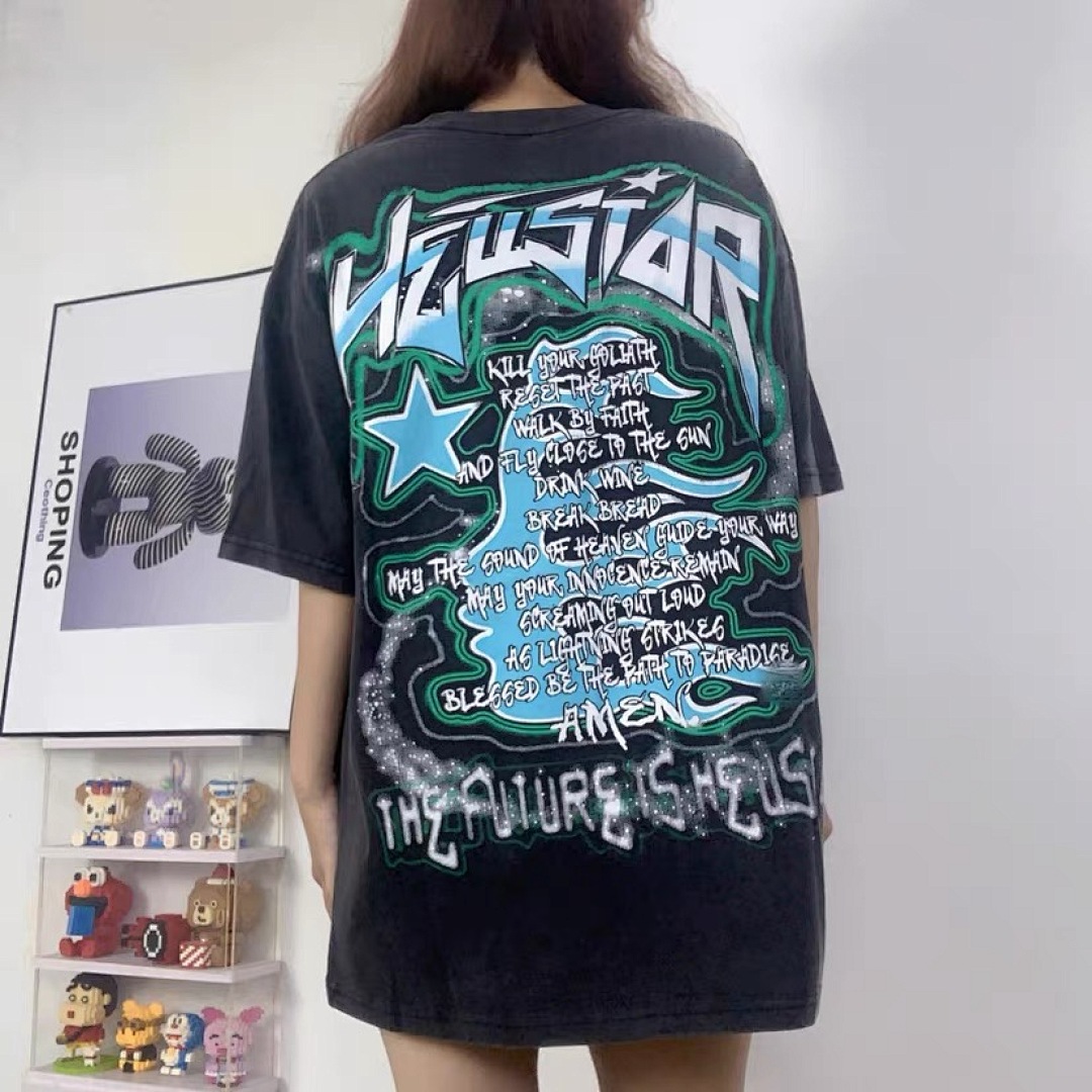 Hellstar 138 Hellstar Tee Star Water Short Sleeve T Black S-M-L-XL - Image 14