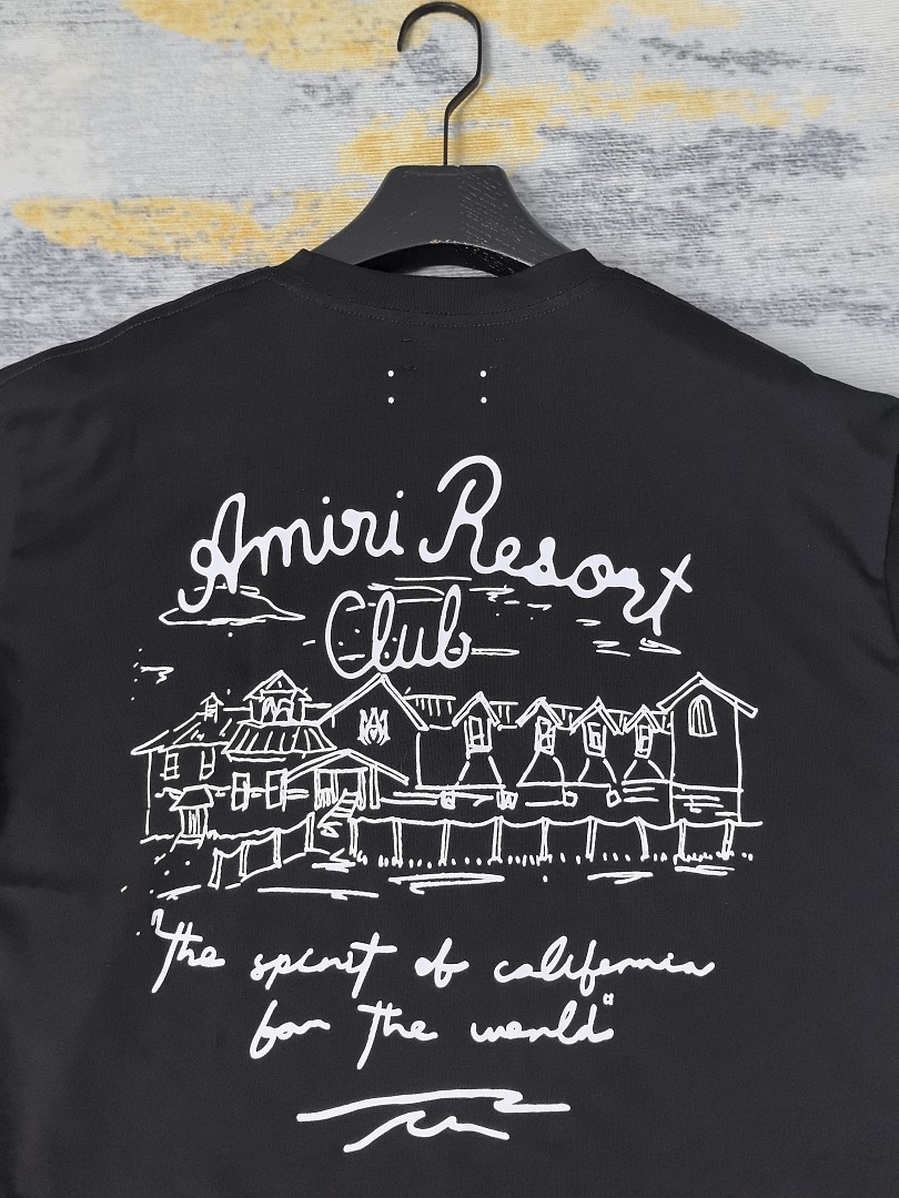 AMIRI 118 26Ss New Logo Print Short Sleeve T Black White S M L XL 9925# - Image 35