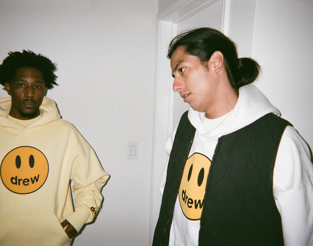 Off-White 218 Drew House 21Ss Mascot Deconstructed Hoodie Black Off White Pink S M L - Image 36