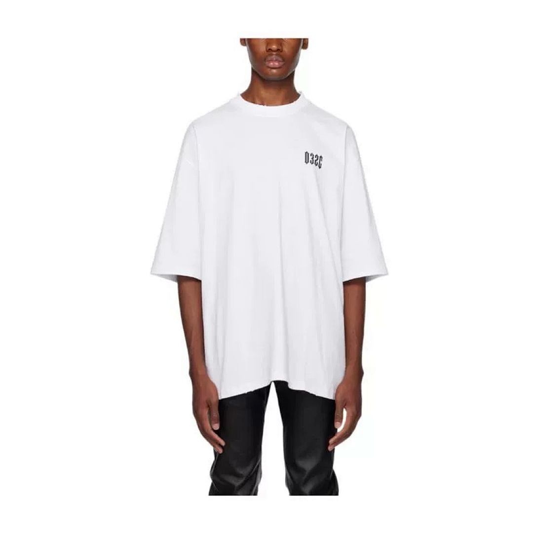 Unbranded 118 032C ''CRUX'' OVERSIZED BOX-CUT Print Short Sleeve T White S-XL 8010# - Image 24