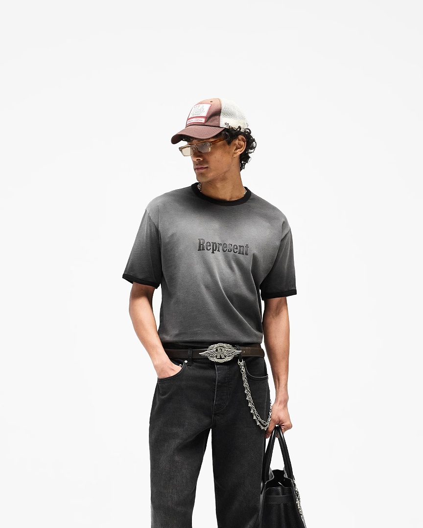Represent 148 REPRESENT New High Mens Womens Top Wide Short Sleeve : S M L XL Water (Black) - Image 17