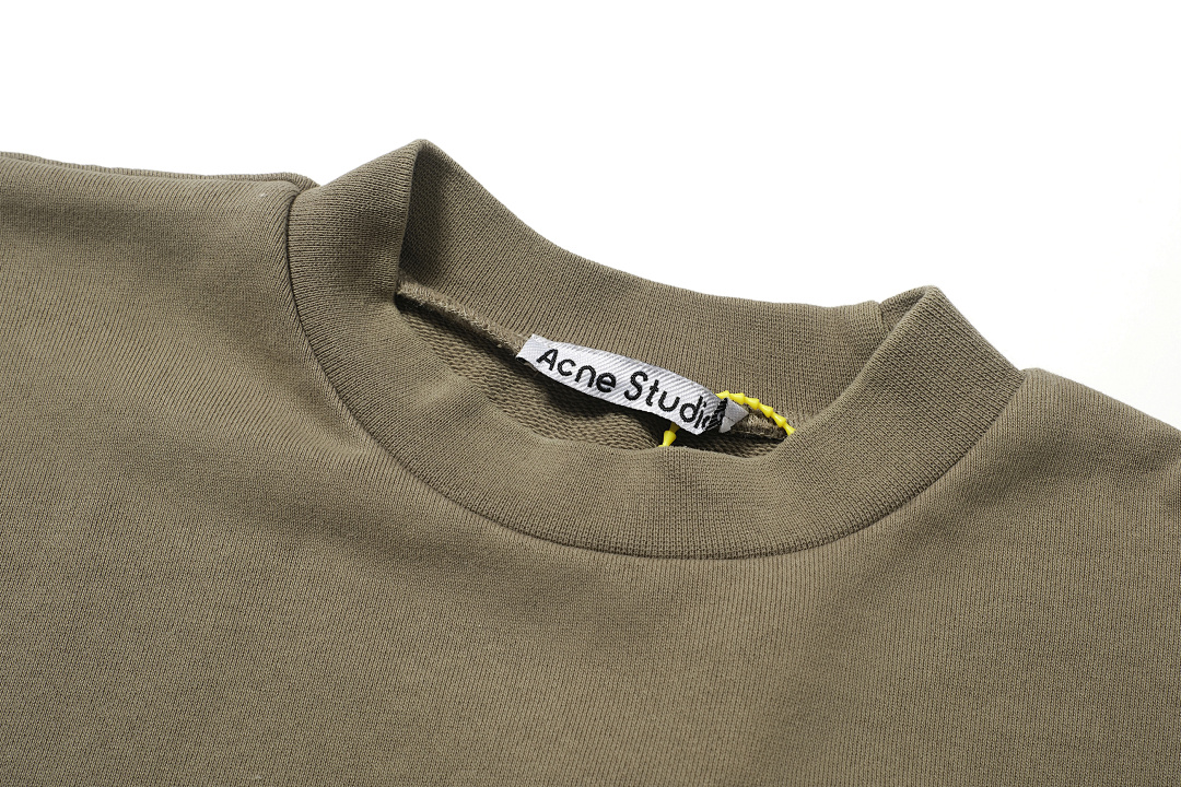 Acne Studios 218 AC Buckle LOGO Print Collar Military Green S-XL 3057# - Image 4