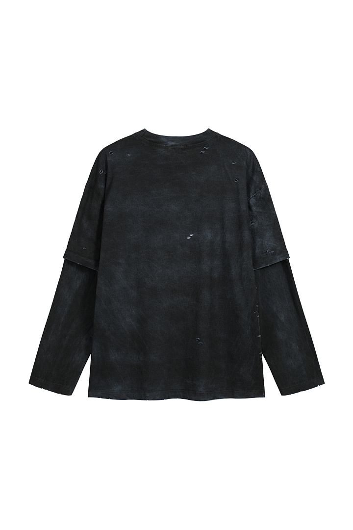 Acne Studios 198 AC Buckle LOGO Long Sleeve T Floral Blue S-XL 8211# - Image 3