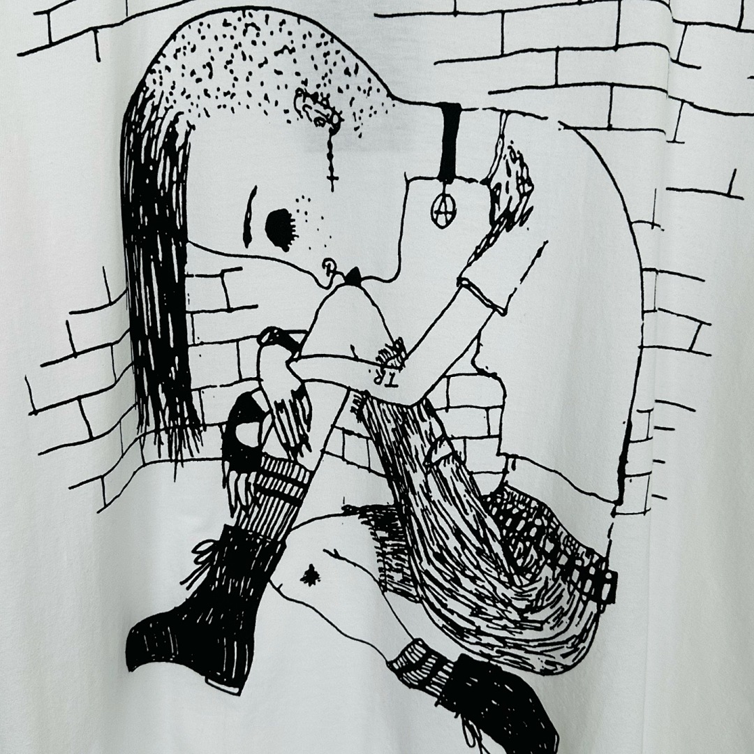 Supreme 128 Mountain Y'S THINKER TEE Print T Black White S-XL - Image 19