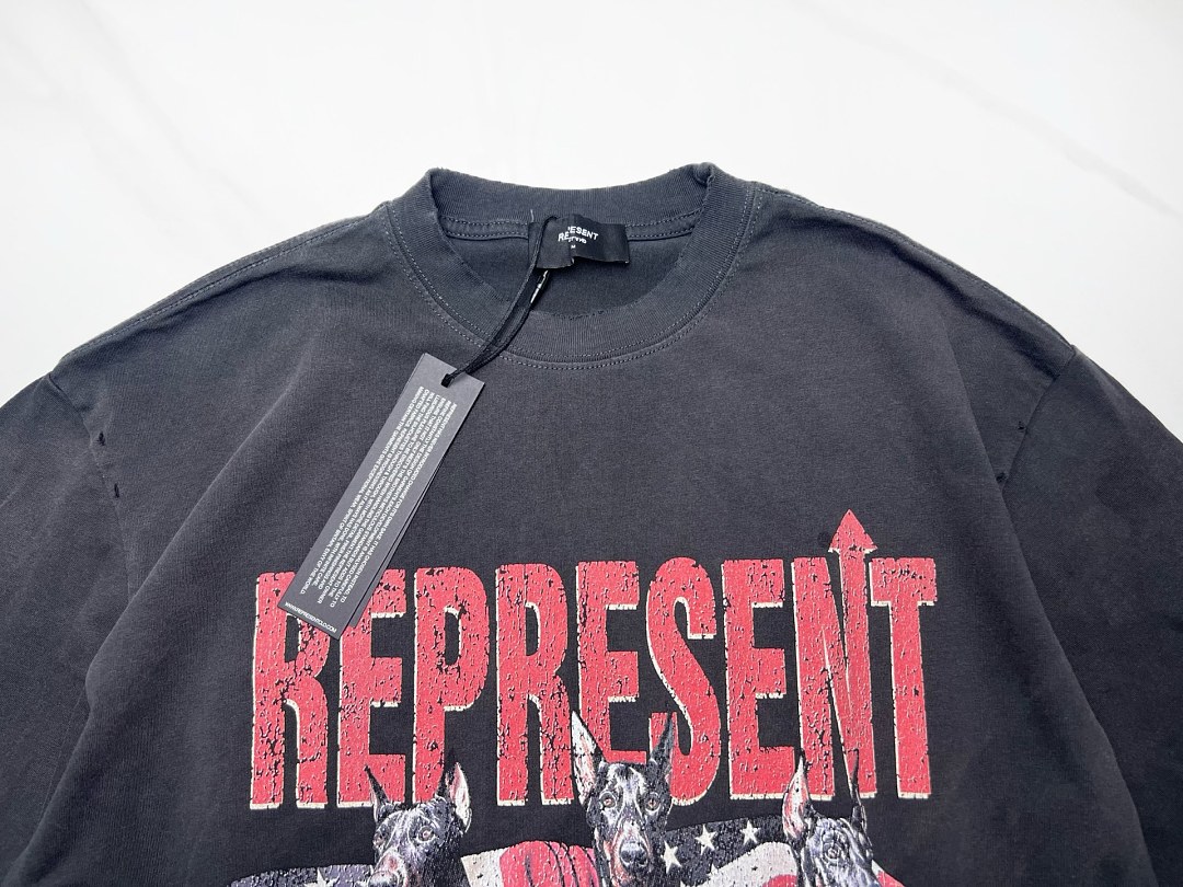 Represent 148 REPRESENT New High Mens Womens Top Wide Short Sleeve : S M L XL (White) - Image 16