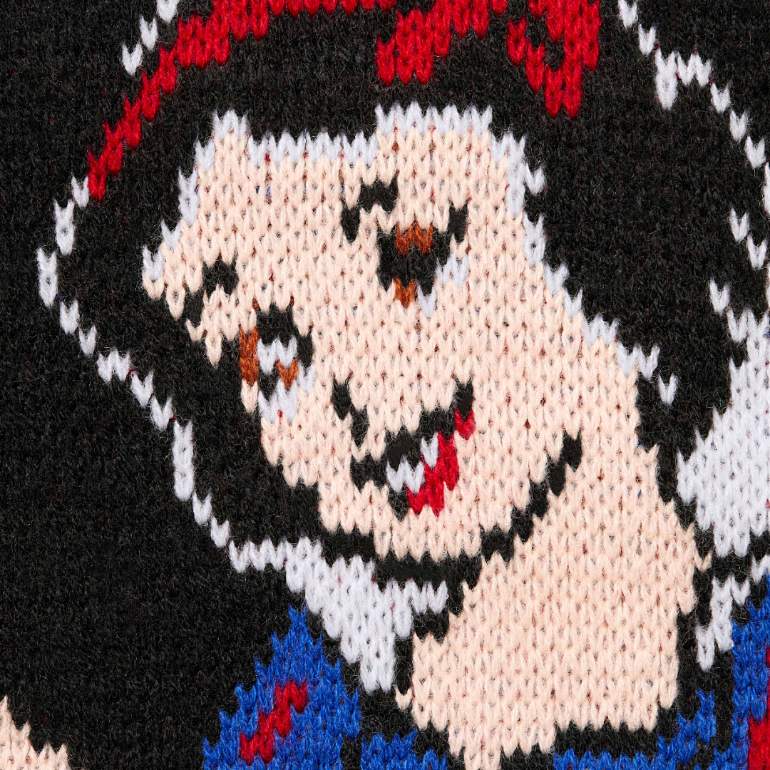 Supreme 298 Sup 24FW Snow White Kids Fleece Black S M L XL - Image 7