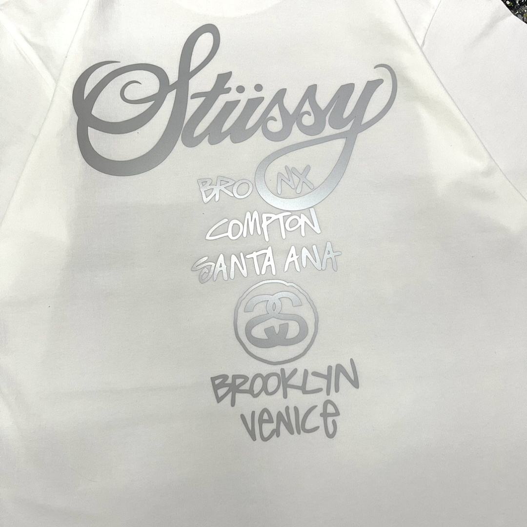 Stussy 108 Stu Light Print Short Sleeve T : Black White Grey Green S Ｍ L XL XXL - Image 9