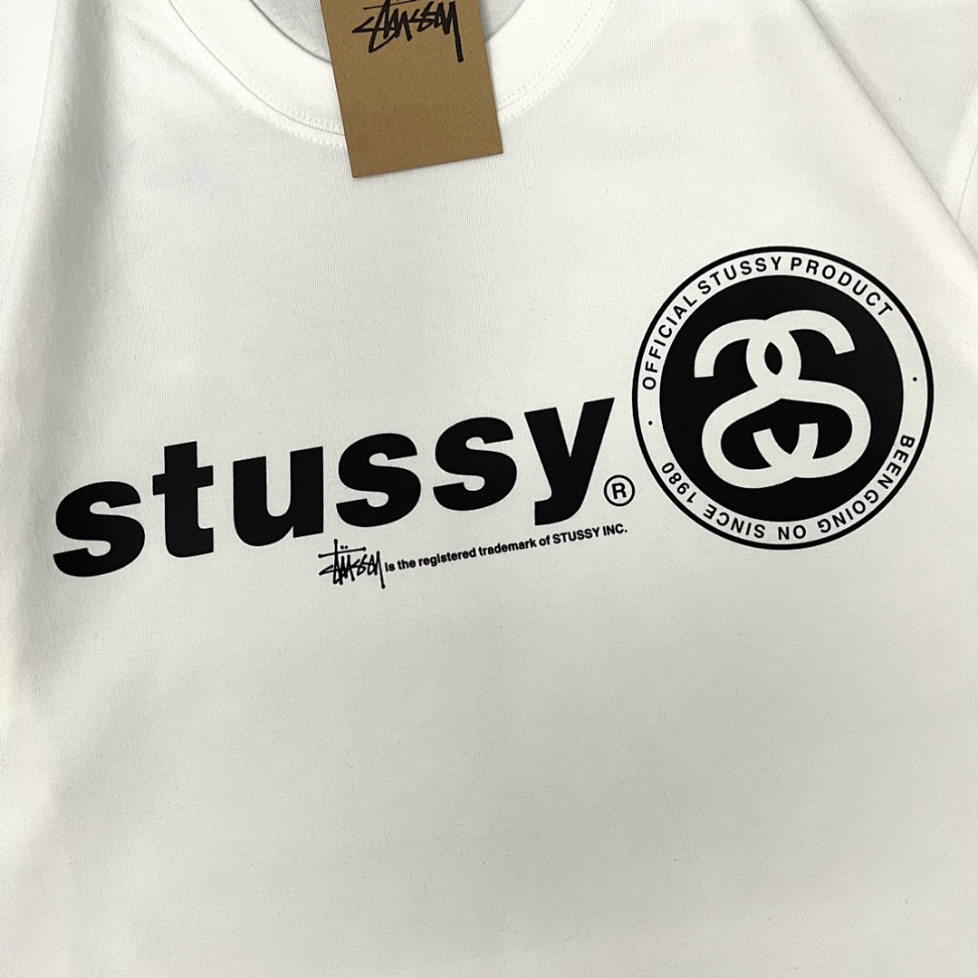 Stussy 108 Stu Short Sleeve T : Black White Apricot S Ｍ L XL XXL - Image 6