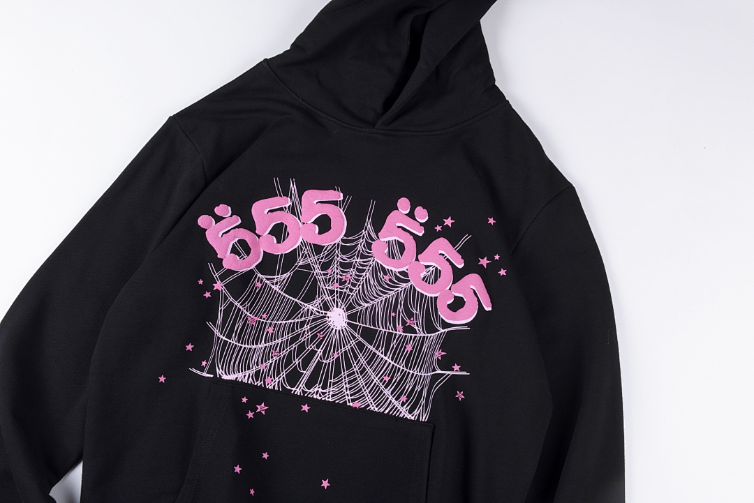 Sp5der 268 Sp5Der 555555 Hoodie Print Mens Womens Black S-XL - Image 4