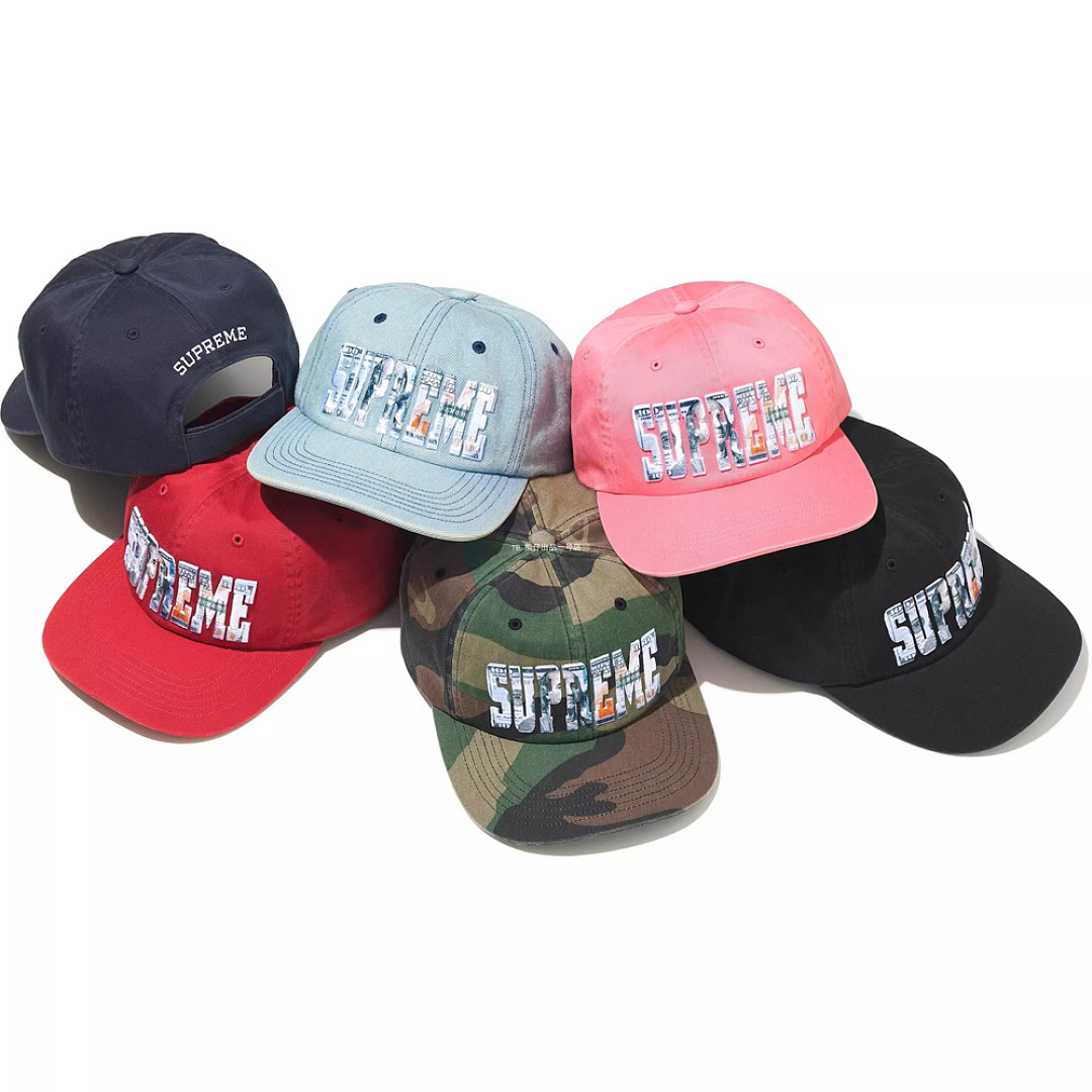 Supreme 128 EMBROIDERED MONEY (Black Pink Blue Red Light)