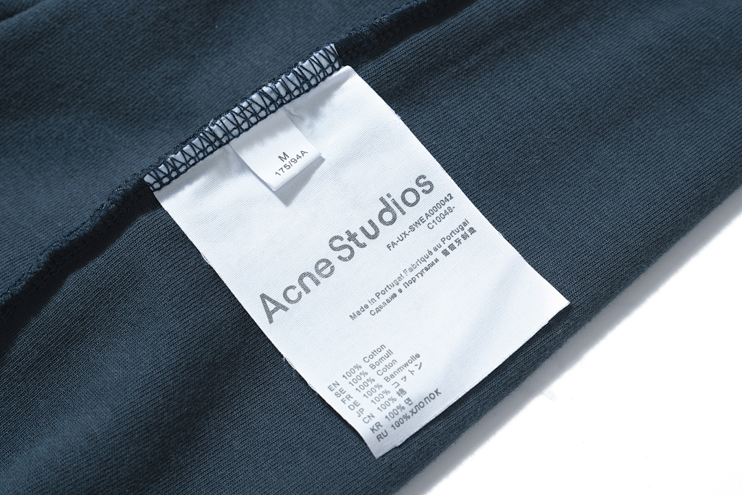 Acne Studios 128 AC LOGO Print Long Sleeve T Pink Black White Olive Green Dark Blue Red Spring Purple S-XL 3286# - Image 95