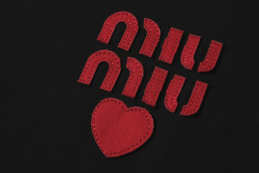 Miu Miu 108 MIU Floral Short Sleeve T Black White Grey S-XL 8068# - Image 7