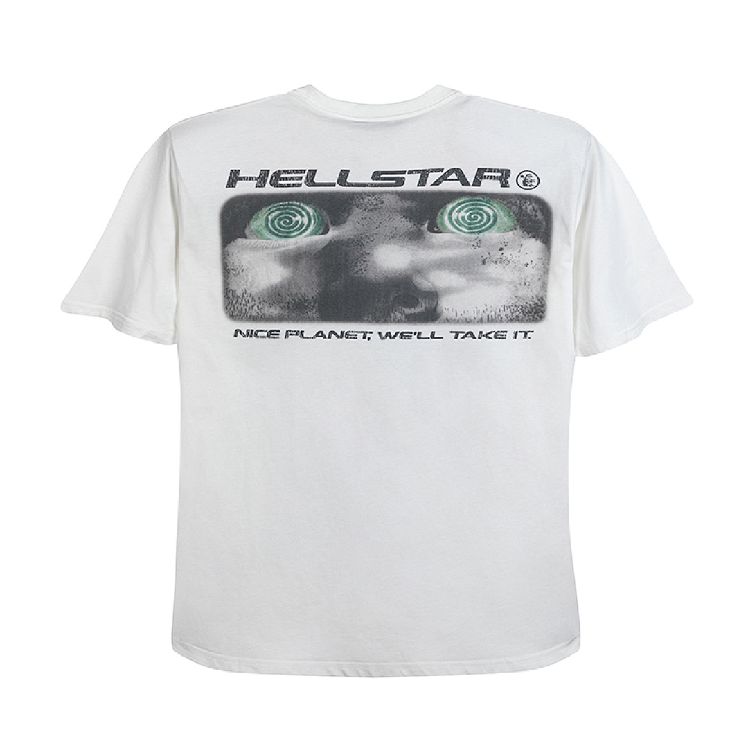 Hellstar 138 Hellstar Studios Attacks Tee Star Big Logo Mens Womens Solid Cotton Short Sleeve T Black White S-M-L-XL - Image 4