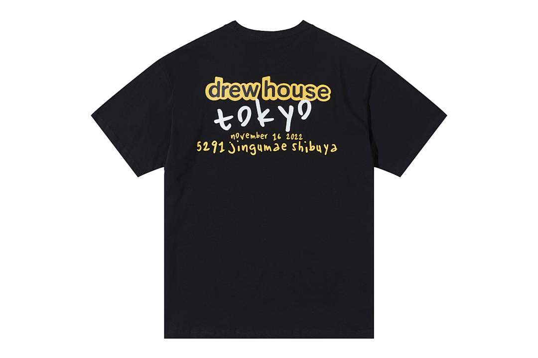 Drew House 108 DREW HOUSE TOKYO POP-UP LOGO TEE Limited Exclusive Print Short Sleeve T Black S M L - Image 4