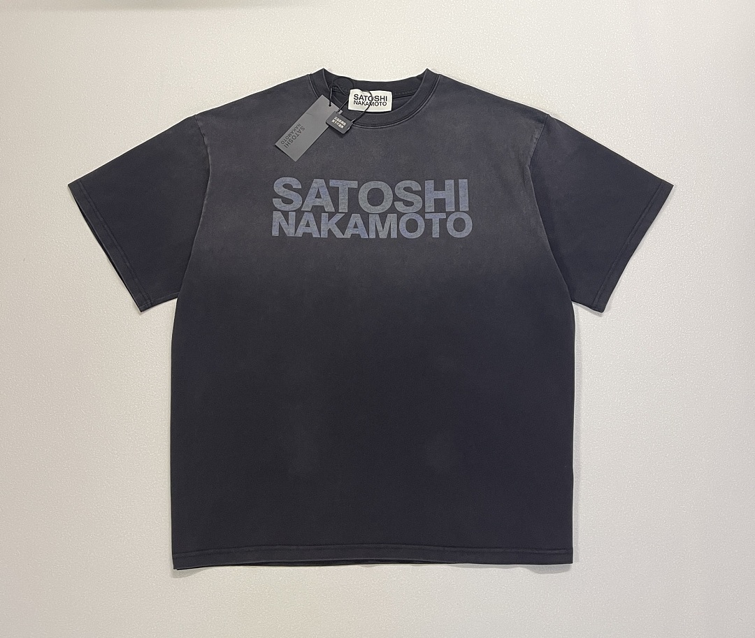 Unbranded 128 Satoshi Nakamoto Vintage Tee T Washed Black White S M L - Image 4