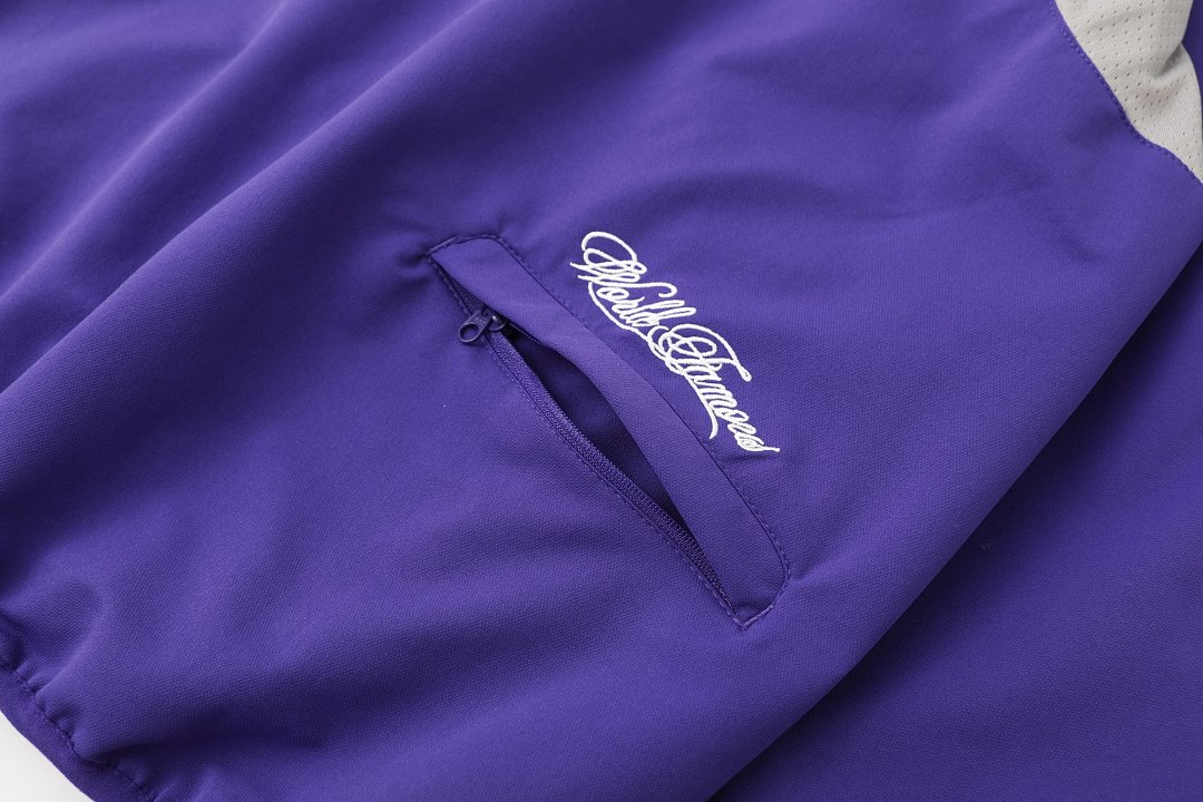 Balenciaga 398 Collab SS25 WEEK4 Track Jacket Sleeve Embroidered Logo : Black Purple :S-XL - Image 33