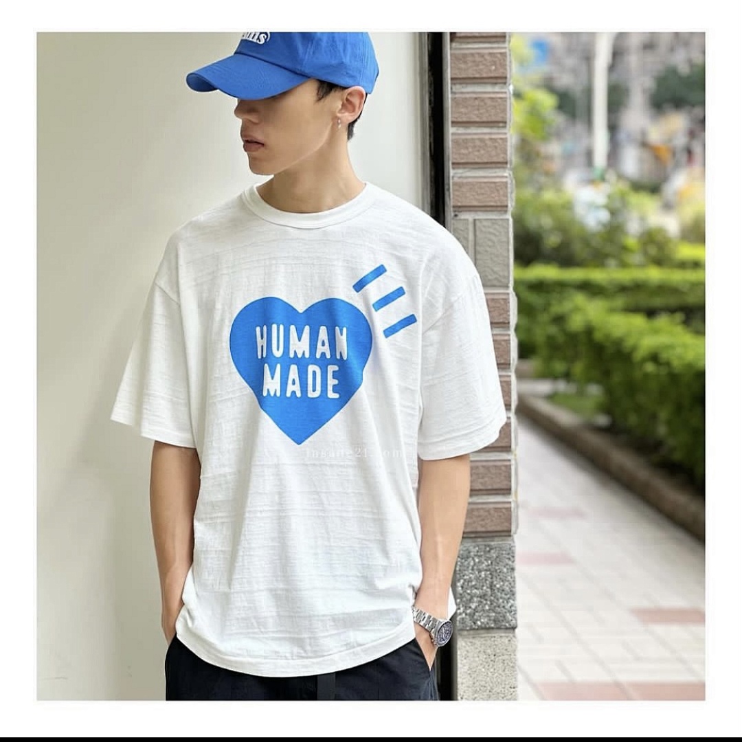 Human Made 108 HUMAN MADE HEART Limited Exclusive Print Cotton Short Sleeve T : White Yellow Black Pink Green Orange Blue Grey S-XL - Image 11