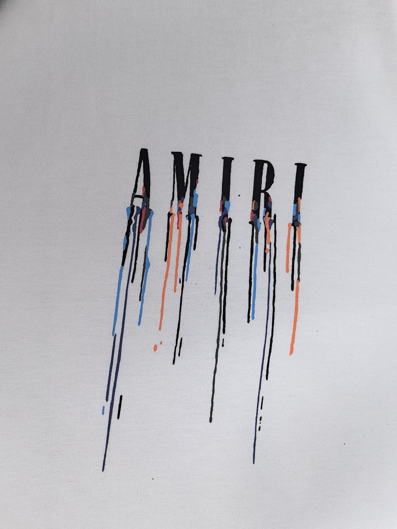 AMIRI 118 Wide Version Model Short Sleeve T Logo Print High Wind Black White S M L XL 9905# - Image 34