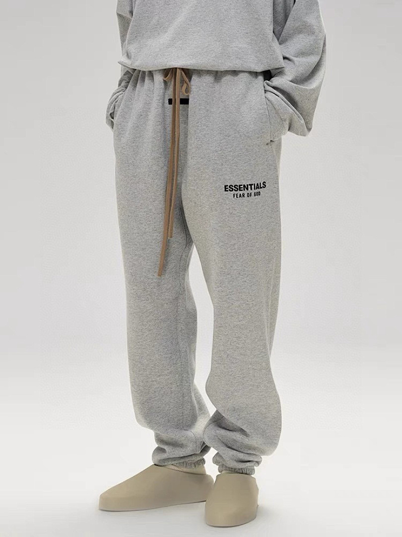 Essentials 178 Ess FALL24 HOLIDAY Fleece EssentialSweatpant Print Lace Up Velvet : Dark Mist Grey Light Black Desert Gold Brown :S-XL - Image 38