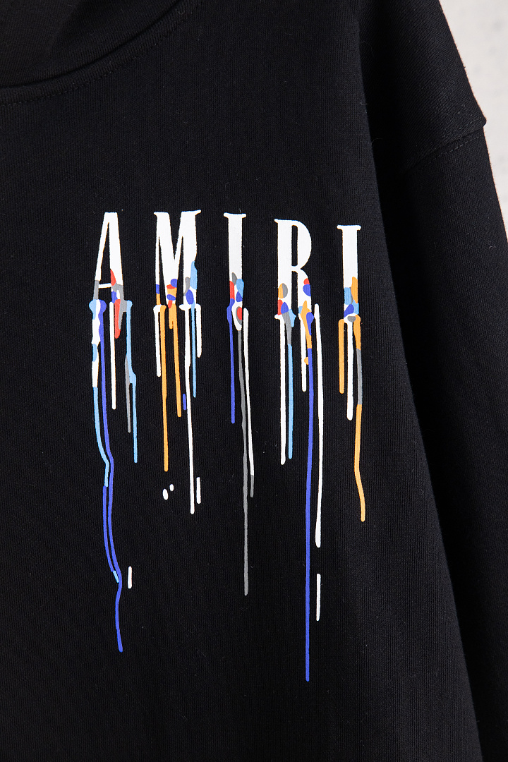 AMIRI 218 Wide Version Model Long Sleeve Black White S M L XL 605# - Image 47