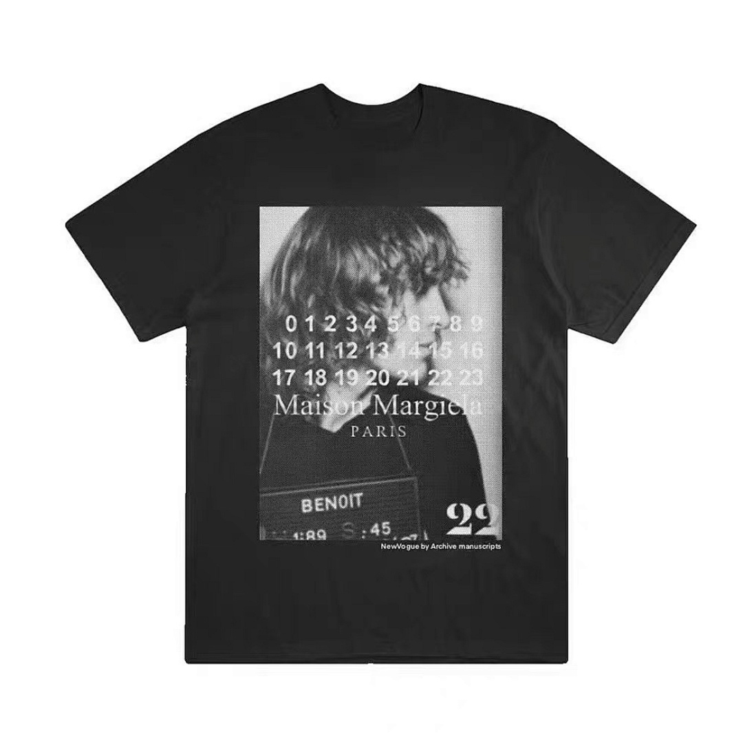 On Running 108 New Vogue × MM6 Maison Margiela Patch LOGO Print Short Sleeve Black White 1 2 3 3900# - Image 21