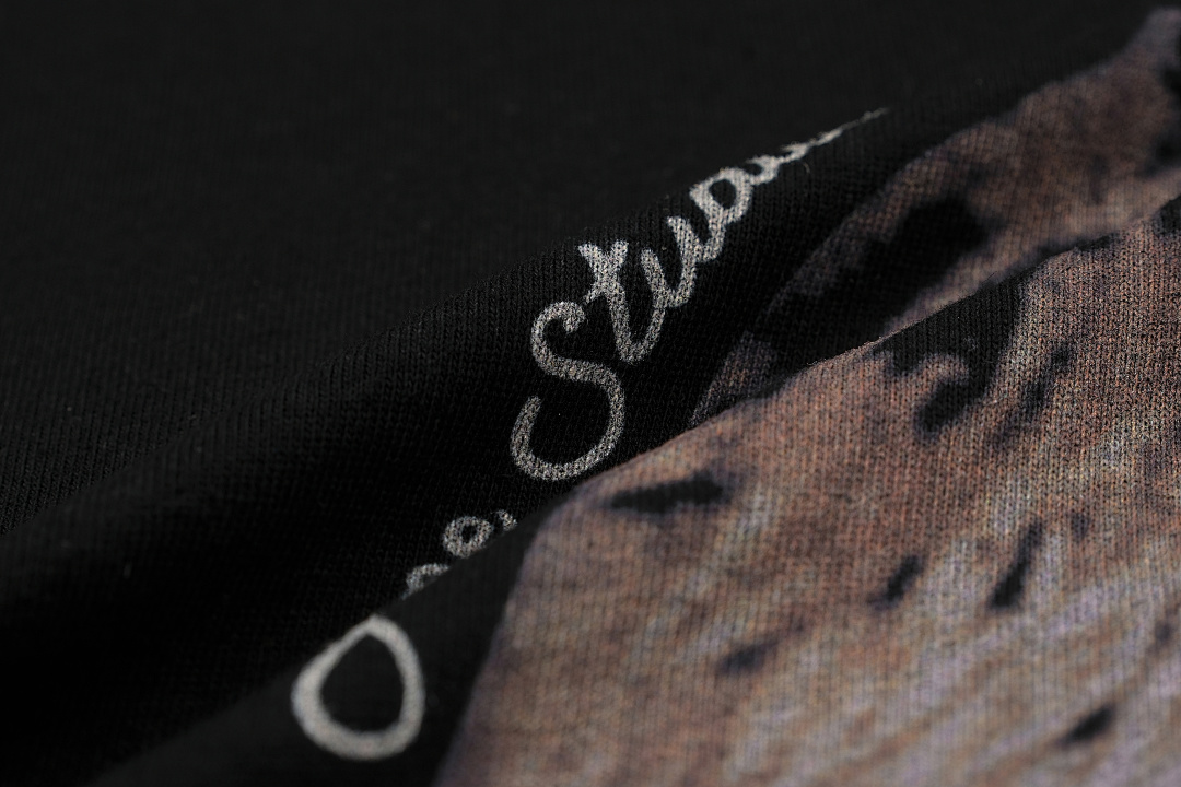 Acne Studios 128 AC Brown Print Short Sleeve T Black S-XL 8099# - Image 9