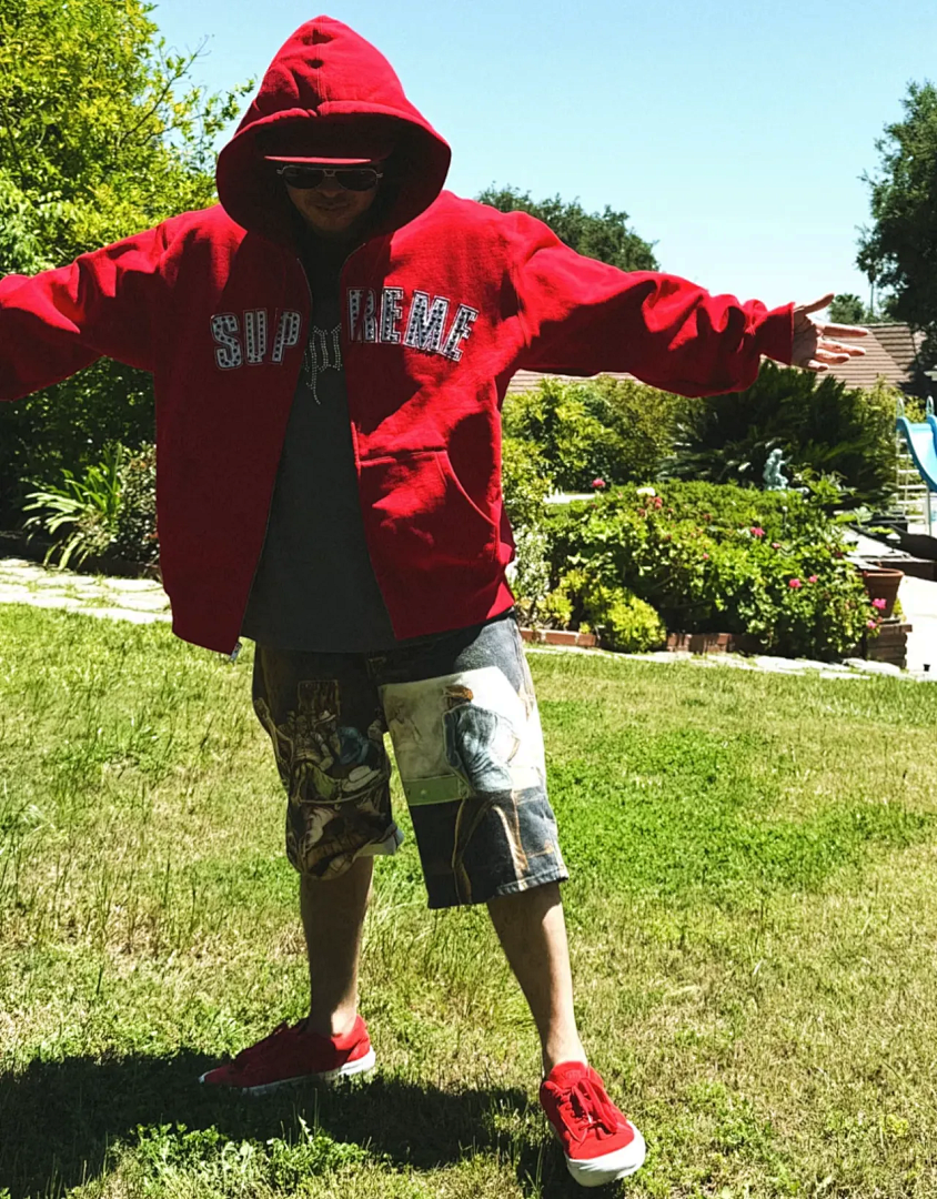 Bape 438 B.B.SIMON ZIP UP HOODED Diamond Black Grey Red Camo Quad S - Image 34