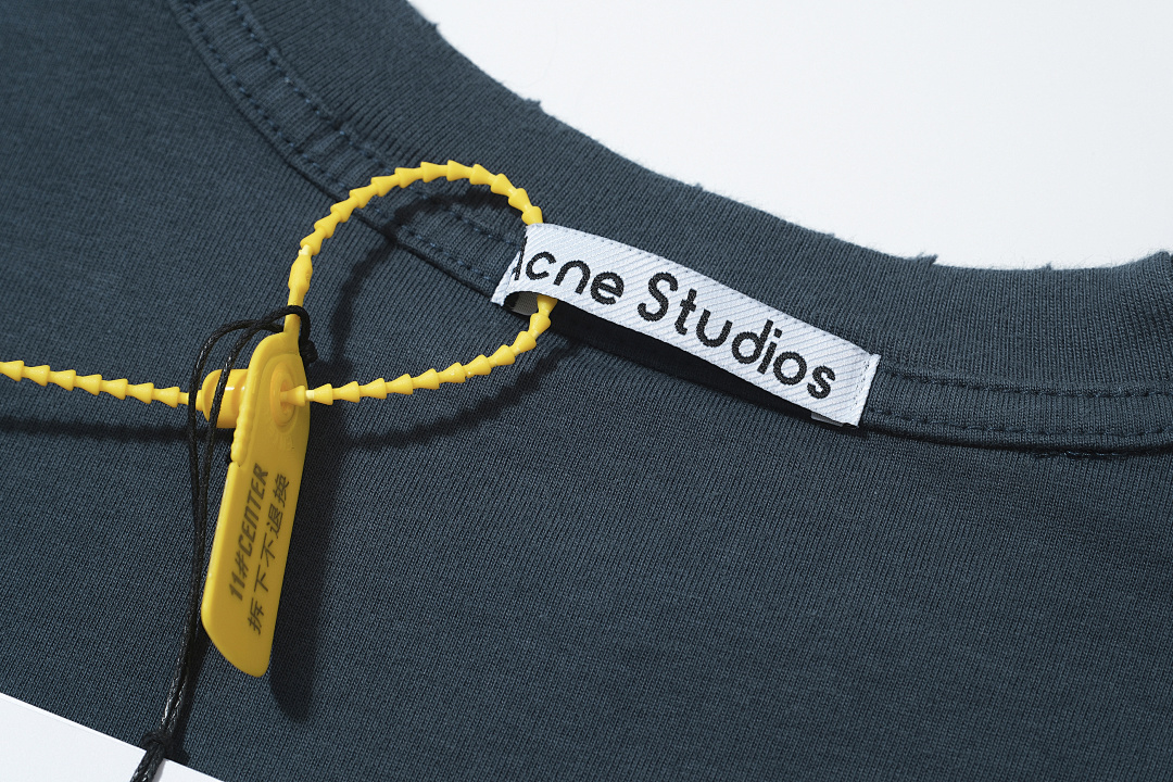 Acne Studios 118 AC LOGO Print Short Sleeve T Pink Floral Grey Black White Red Olive Green Dark Blue Spring Purple S-XL 8026# - Image 31