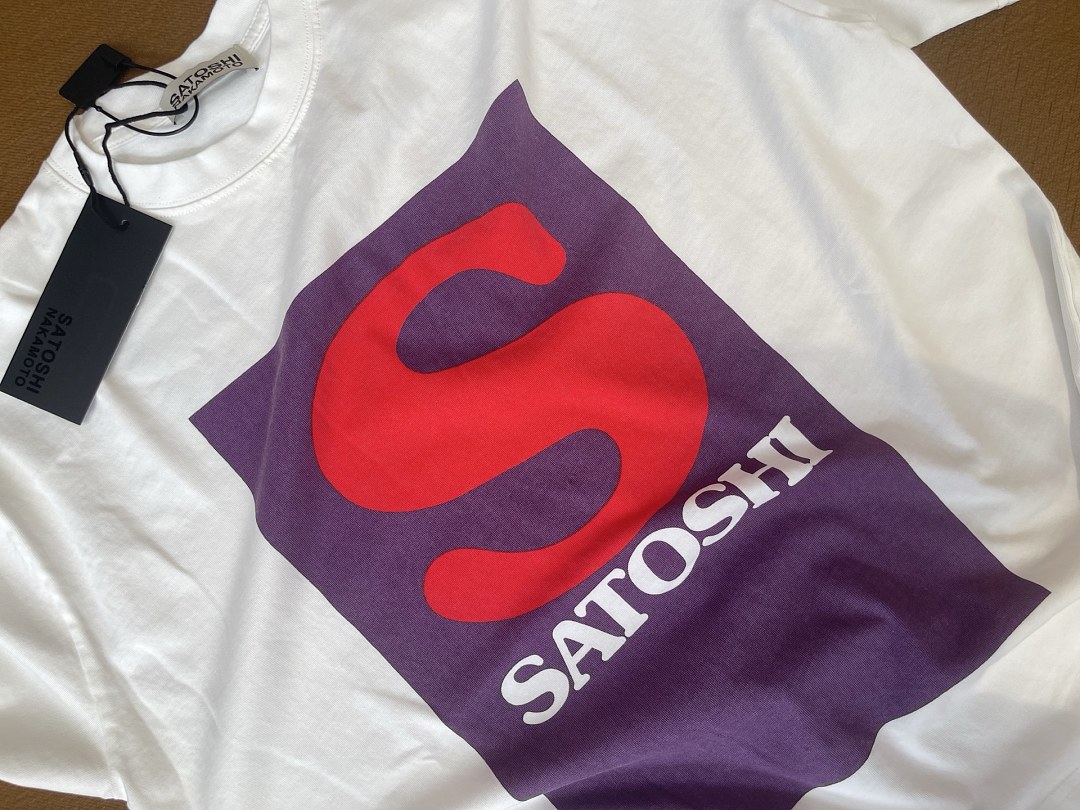Off-White 128 Satoshi Nakamoto SN Block Tee Print T : Off White S M L - Image 7