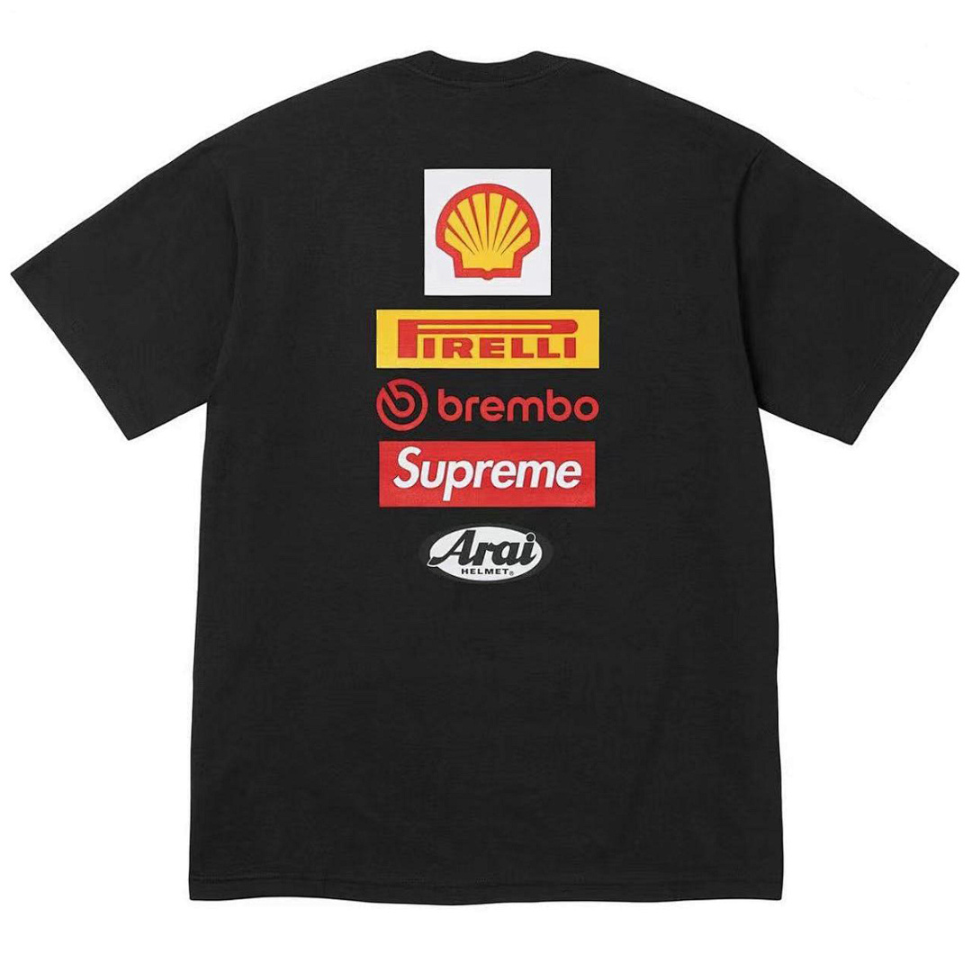 Supreme 118 SUP DUCATI SS24 Khaki Collab Short Sleeve Black White Red S M L - Image 3