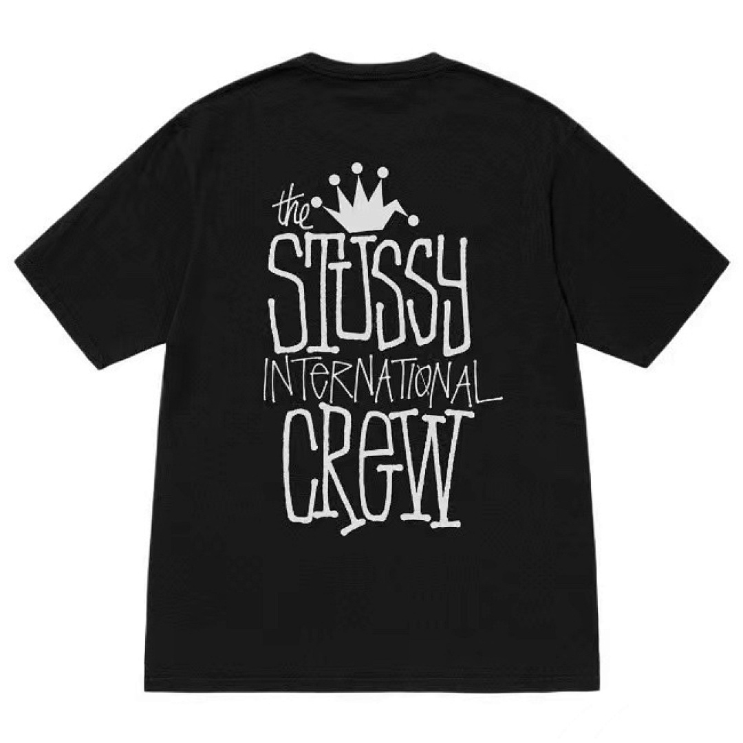 Stussy 98 STU 24SS CROWN INTERNATIONAL PIGMENT DYED TEE Logo Short Sleeve T : Black White S M L