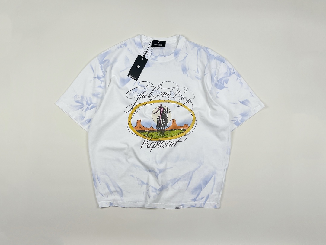 Represent 138 Represent The Beach Boys Collab Tie Dye Short Sleeve T : S M L XL (White) - Image 3