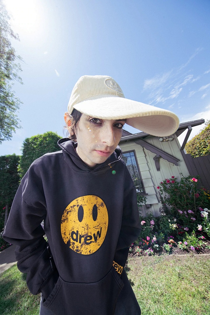 Drew House 238 DREW HOUSE MASCOT HOODIE Khaki Vintage Print Velvet Metallic Grey S M L - Image 20