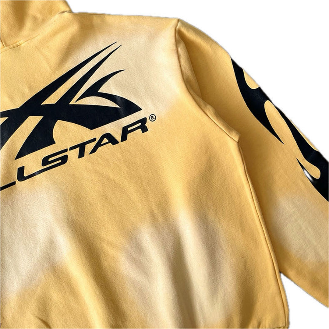 Hellstar 268 Hellstar Studios Sports Zip Up Hoodie Big Logo Water Yellow S-M-L-XL - Image 5