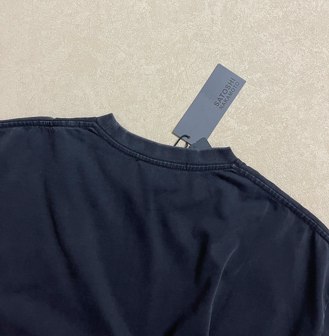 Unbranded 138 Satoshi Nakamoto Vintage Tee T Washed Black S M L - Image 7