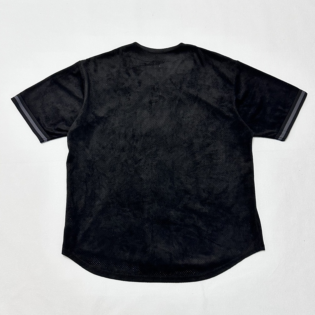 Puma 258 24SS ULTRASUEDE MESH BASEBALL JERSEY/SHOPT Suede Short Sleeve Black Light Grey Navy S M L - Image 8