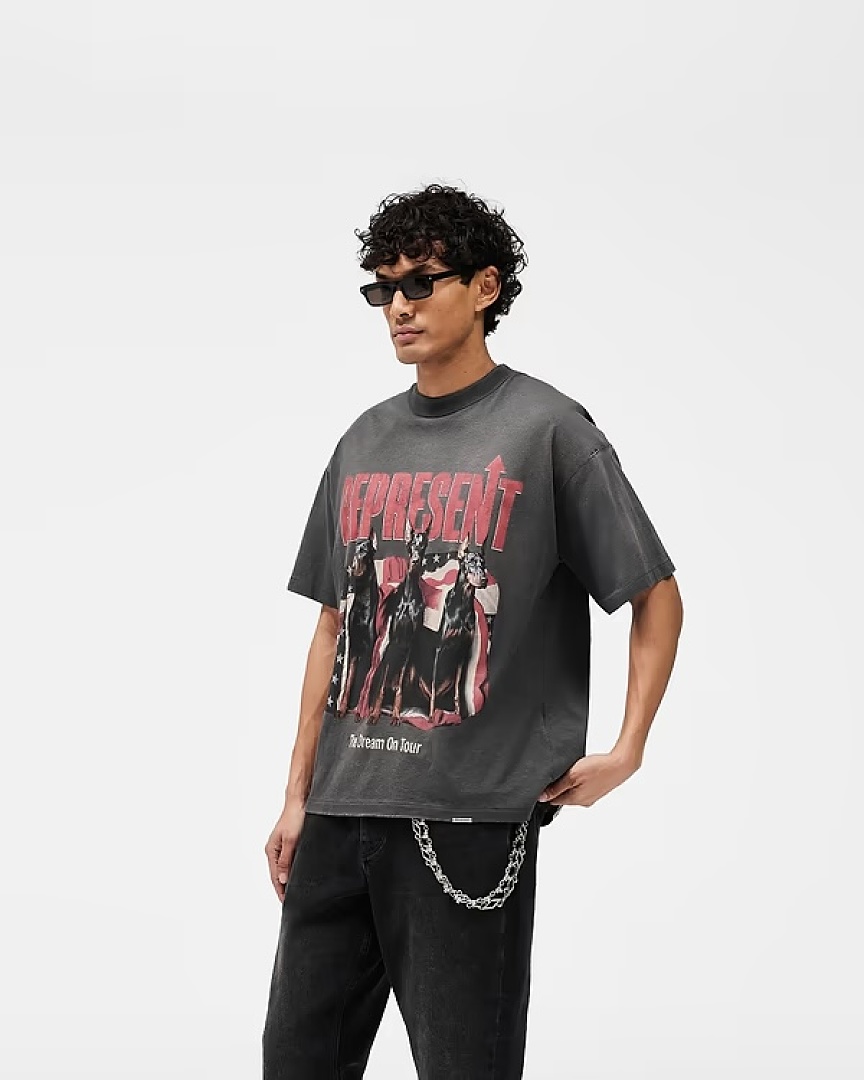 Represent 148 REPRESENT New High Mens Womens Top Wide Short Sleeve : S M L XL (White) - Image 34
