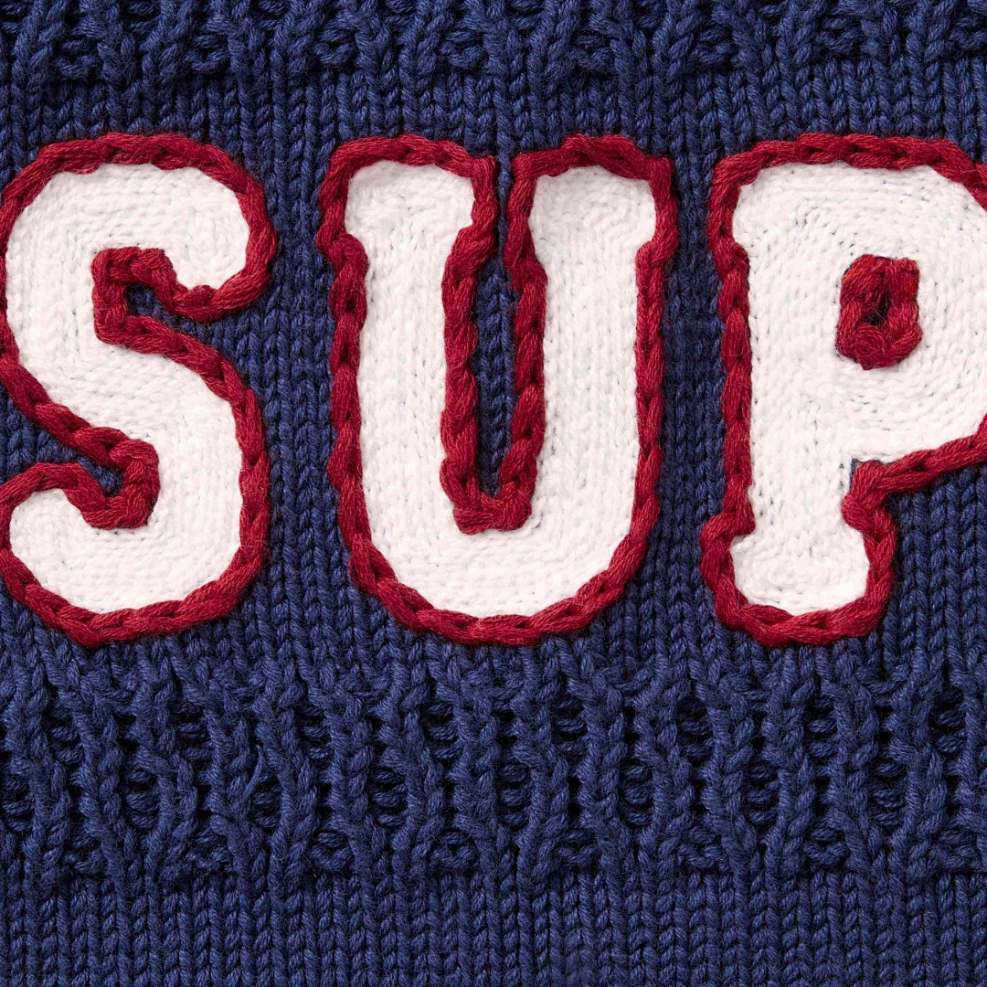 Supreme 538 SS25 FOOTBALL HOOD SWEATER Fleece Black White Blue S-XL - Image 10