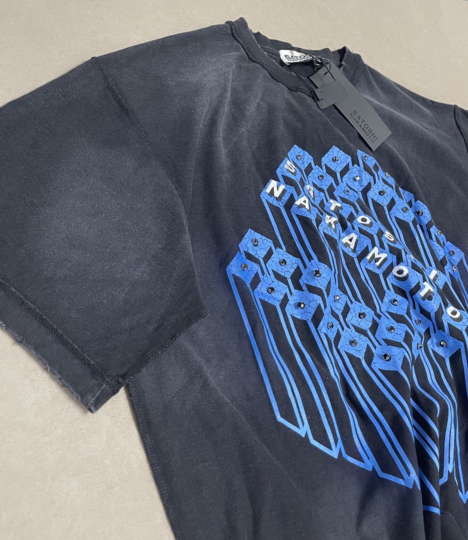 Unbranded 128 SATOSHI NAKAMOTO Gridlock T : Washed Black S M L - Image 7