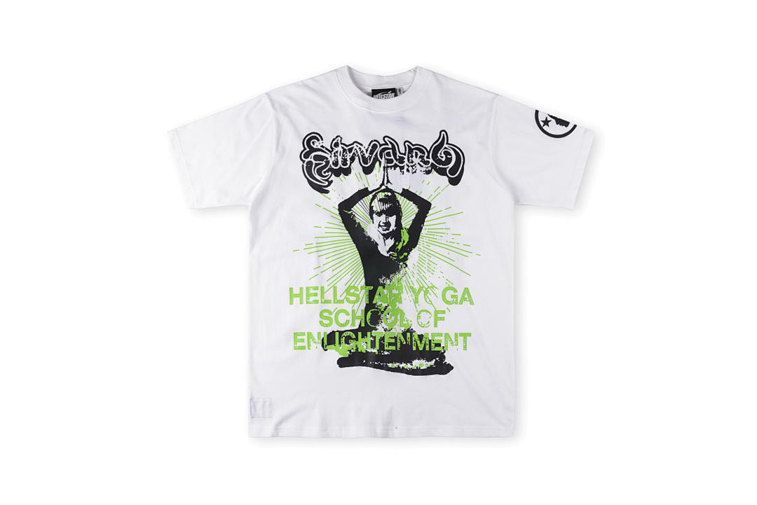 Hellstar 148 Hellstar Studios Yoga Tee Big Logo Ins High Short T White S-XL