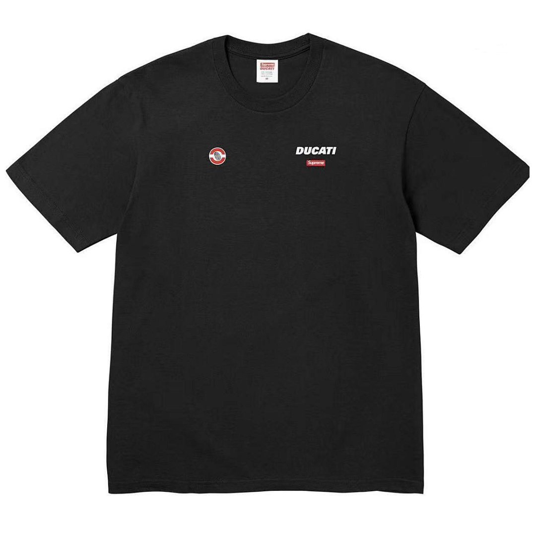 Supreme 118 SUP DUCATI SS24 Khaki Collab Short Sleeve Black White Red S M L - Image 4